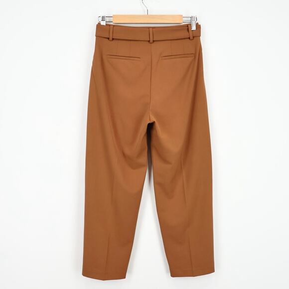 NWOT J.Crew Factory Belted Straight-Leg Trouser Dress Pant In Brown 2 Petite - Picture 5 of 11